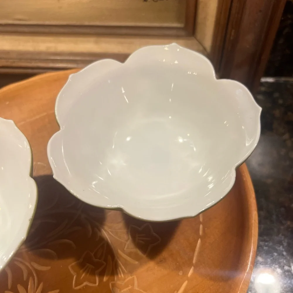 VTG Japanese Lotus Rice Bowls (x2)